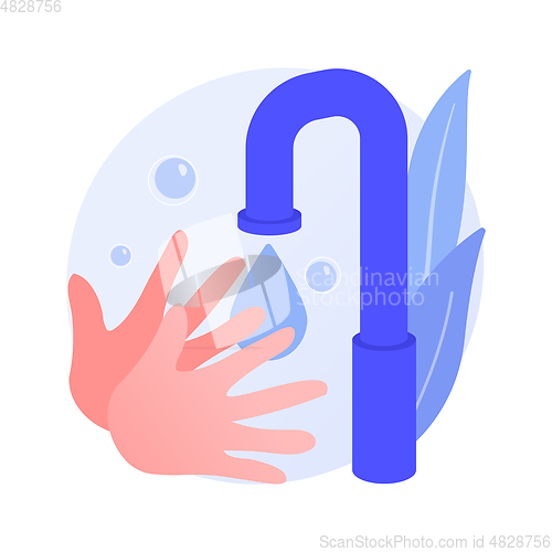 Image of Wash your hands abstract concept vector illustration.