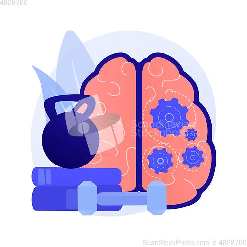Image of Mind fitness abstract concept vector illustration.