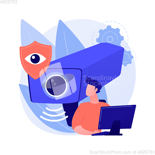 Image of Video surveillance abstract concept vector illustration.