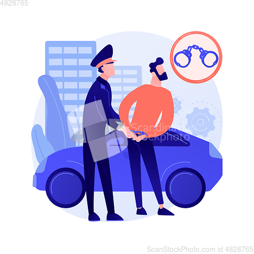 Image of Arrest abstract concept vector illustration.