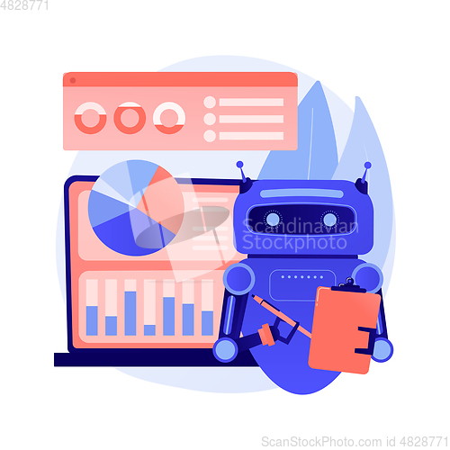 Image of AI-powered marketing tools abstract concept vector illustration.