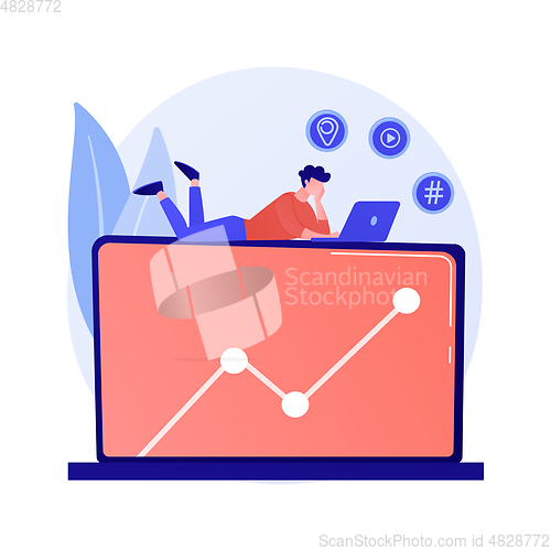 Image of Data driven business model abstract concept vector illustration.