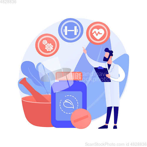 Image of Holistic medicine abstract concept vector illustration.