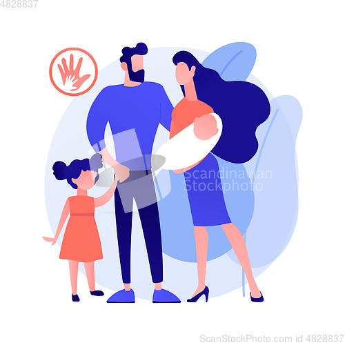 Image of Parental responsibility abstract concept vector illustration.