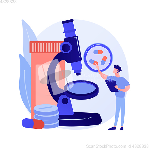 Image of Drug monitoring abstract concept vector illustration.