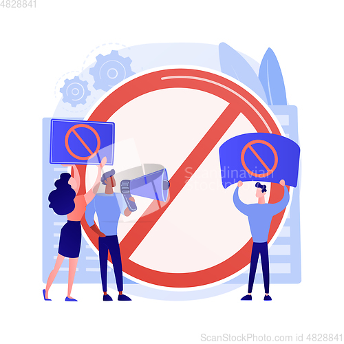 Image of Public backlash abstract concept vector illustration.