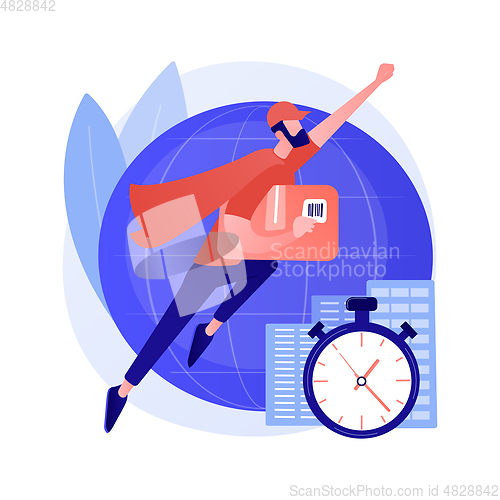 Image of Express delivery service abstract concept vector illustration.