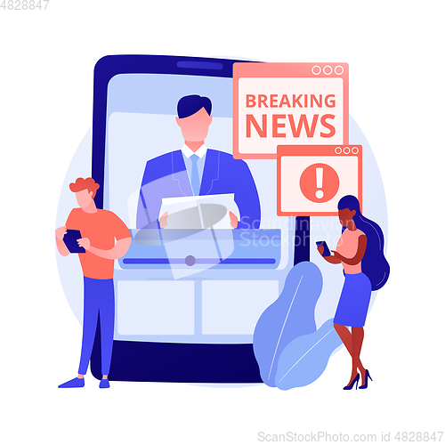 Image of Limit your news intake abstract concept vector illustration.