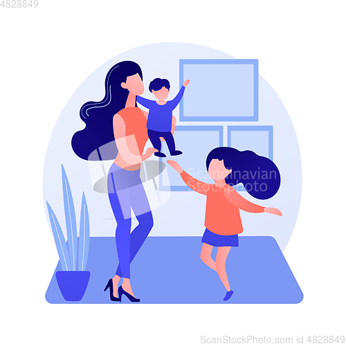 Image of Single parent abstract concept vector illustration.