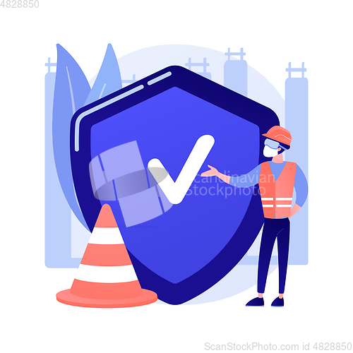 Image of Workplace safety abstract concept vector illustration.