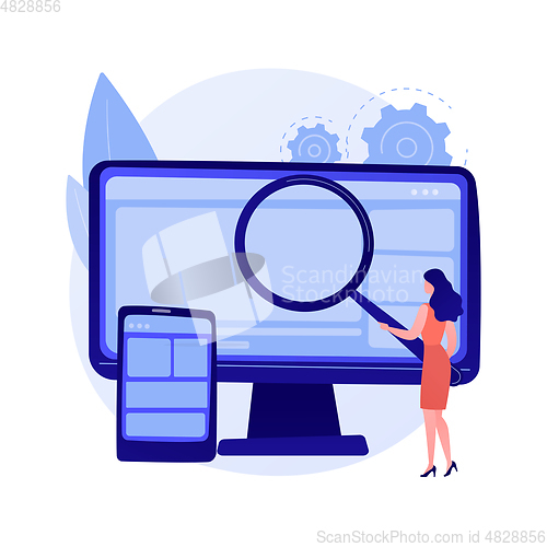 Image of Data mining abstract concept vector illustration.