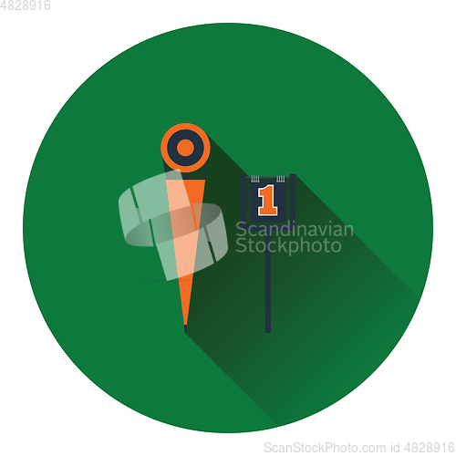 Image of American football sideline markers icon