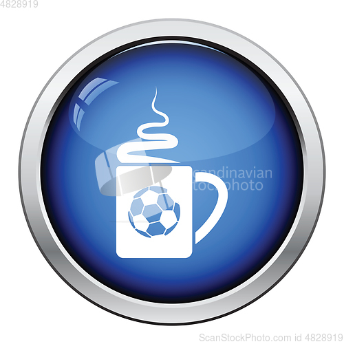 Image of Football fans coffee cup with smoke icon