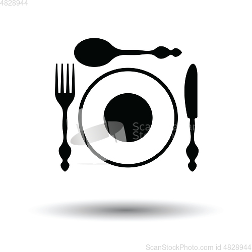 Image of Silverware and plate icon 