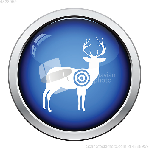 Image of Deer silhouette with target  icon