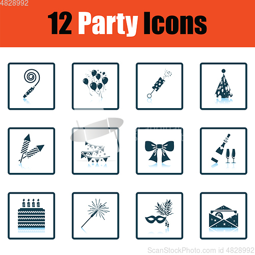 Image of Set of celebration icons