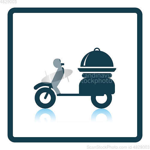 Image of Delivering motorcycle icon