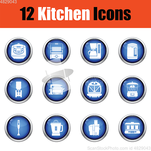 Image of Kitchen icon set. 