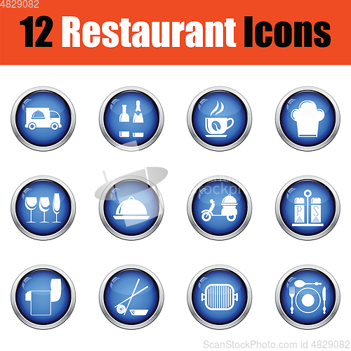 Image of Restaurant icon set. 