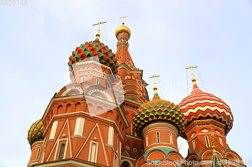 Image of Fragment view of Saint Basil's Cathedral in Moscow, Russia