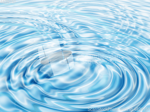 Image of Abstract blue water ripples