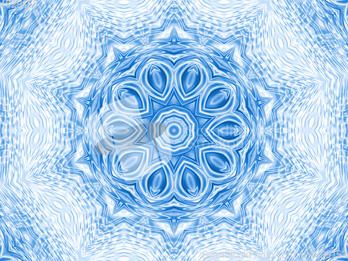 Image of Abstract blue concentric pattern ripples background