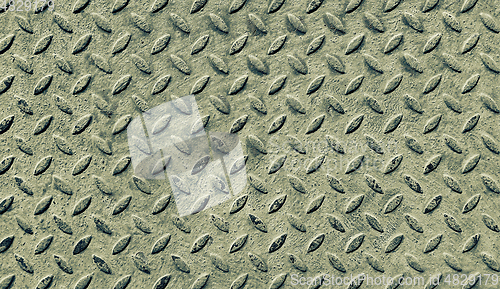 Image of Texture of old khaki metal diamond plate