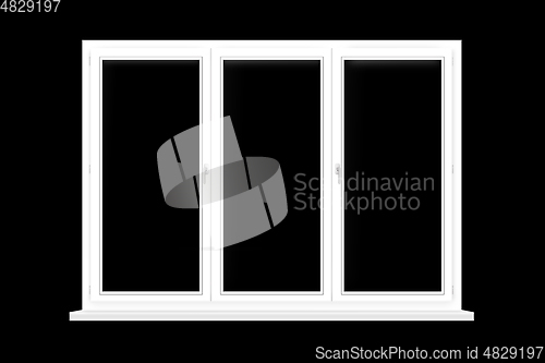 Image of Window frame isolated on dark background. Design element