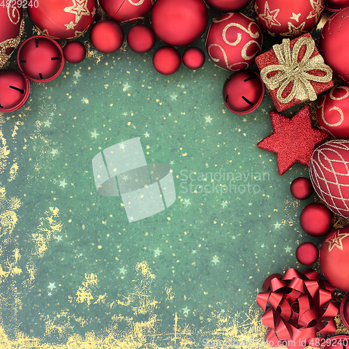 Image of Christmas Holiday Abstract Background with Baubles