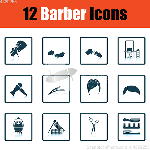 Image of Barber icon set