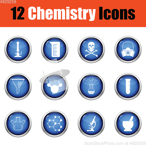 Image of Chemistry icon set. 