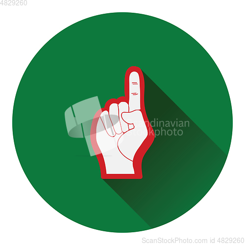 Image of American football foam finger icon