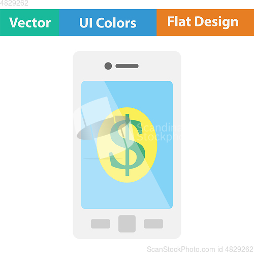 Image of Smartphone with dollar sign icon