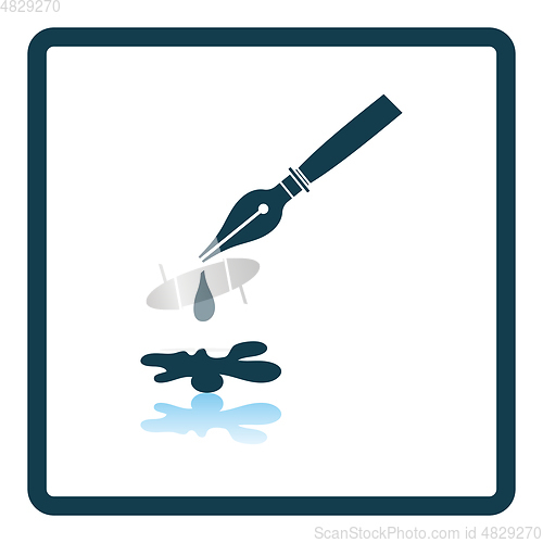 Image of Fountain pen with blot icon