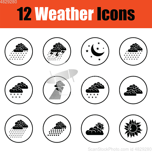 Image of Set of weather icons