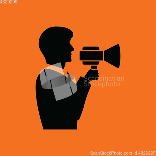 Image of Man with mouthpiece icon