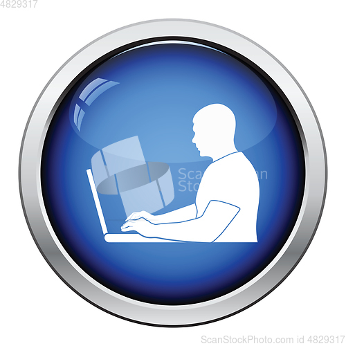 Image of Writer at the work icon