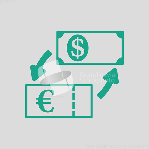 Image of Currency dollar and euro exchange icon