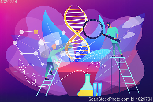 Image of Genetically modified plants concept vector illustration.