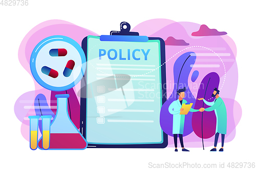 Image of Pharmaceutical policy concept vector illustration.