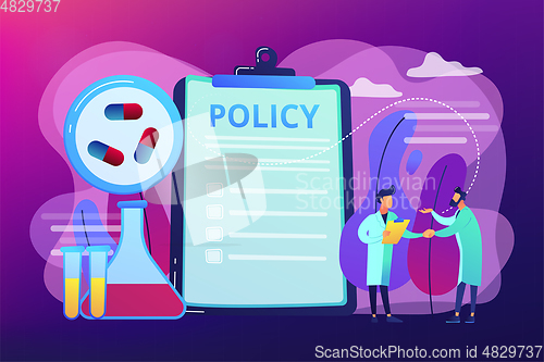 Image of Pharmaceutical policy concept vector illustration.