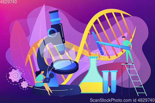 Image of Genetic engineering concept vector illustration.
