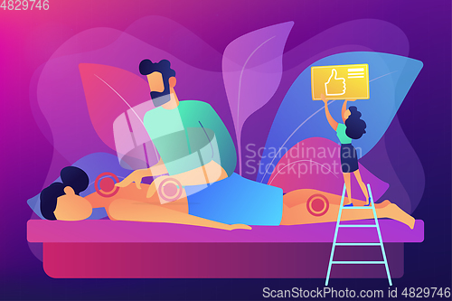 Image of Professional massage therapy concept vector illustration