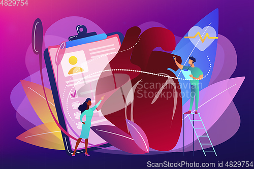 Image of Ischemic heart disease concept vector illustration.