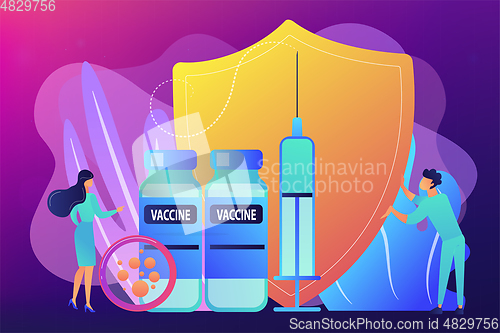 Image of Vaccination program concept vector illustration.