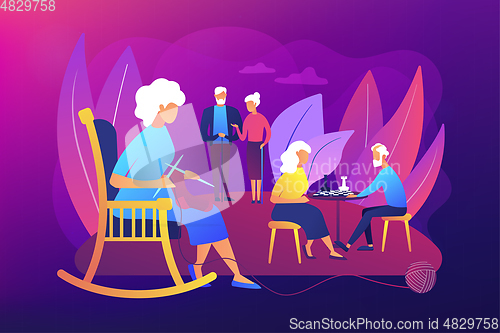 Image of Activities for seniors concept vector illustration