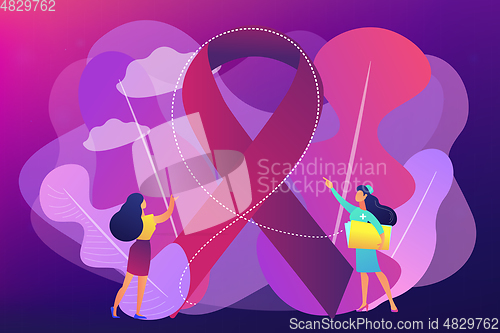 Image of Breast cancer concept vector illustration.