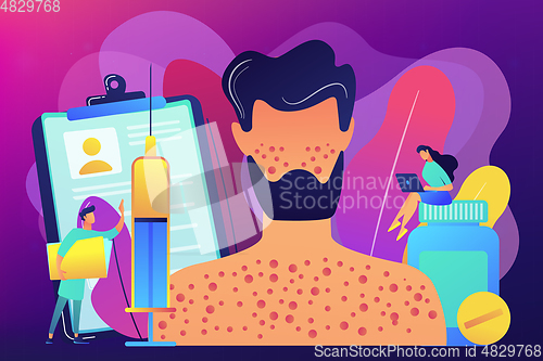 Image of Drug allergy concept vector illustration.