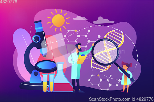 Image of Science camp concept vector illustration.