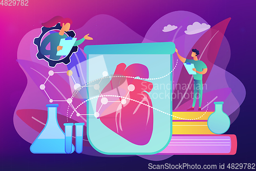 Image of Lab-grown organs concept vector illustration.